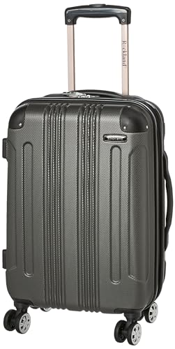 Rockland London Hardside Expandable Luggage with Spinner Wheels, Pink, Carry-On 20-Inch
