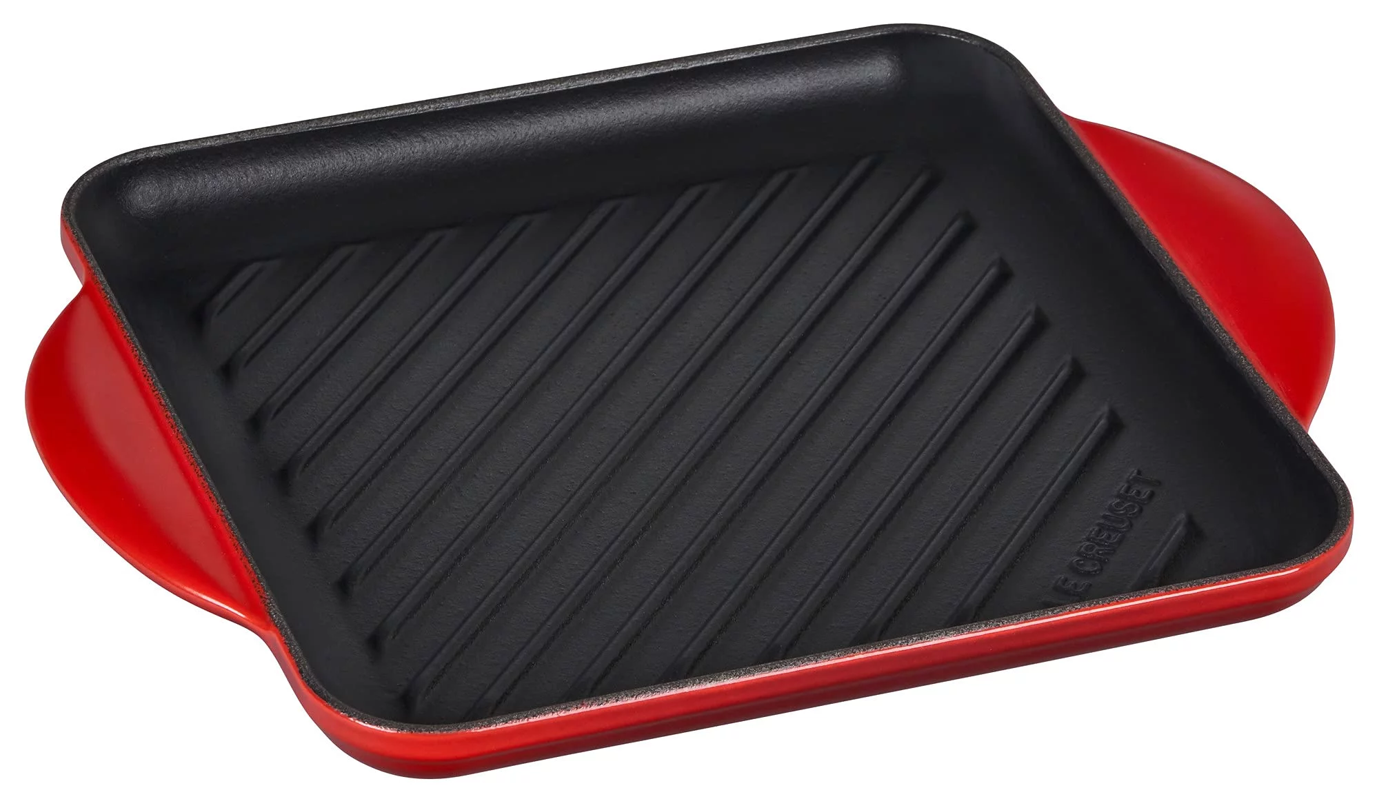 Le Creuset Enameled Cast Iron Signature Square Skillet Grill, 9.5