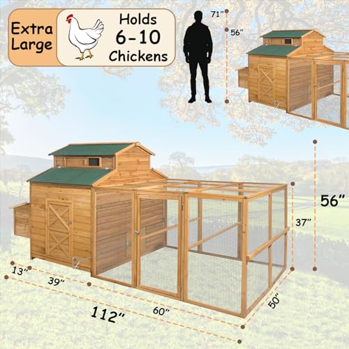 Chicken Coop for 6-10 Chickens, 112