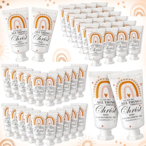 50 Pack Christian Hand Lotion Bulk Gifts for Women Mother Day Bible Mini Travel Hand Lotion Bulk for Stocking Stuffers Gifts Women Church Appreciation Teachers Coworkers(Classic)