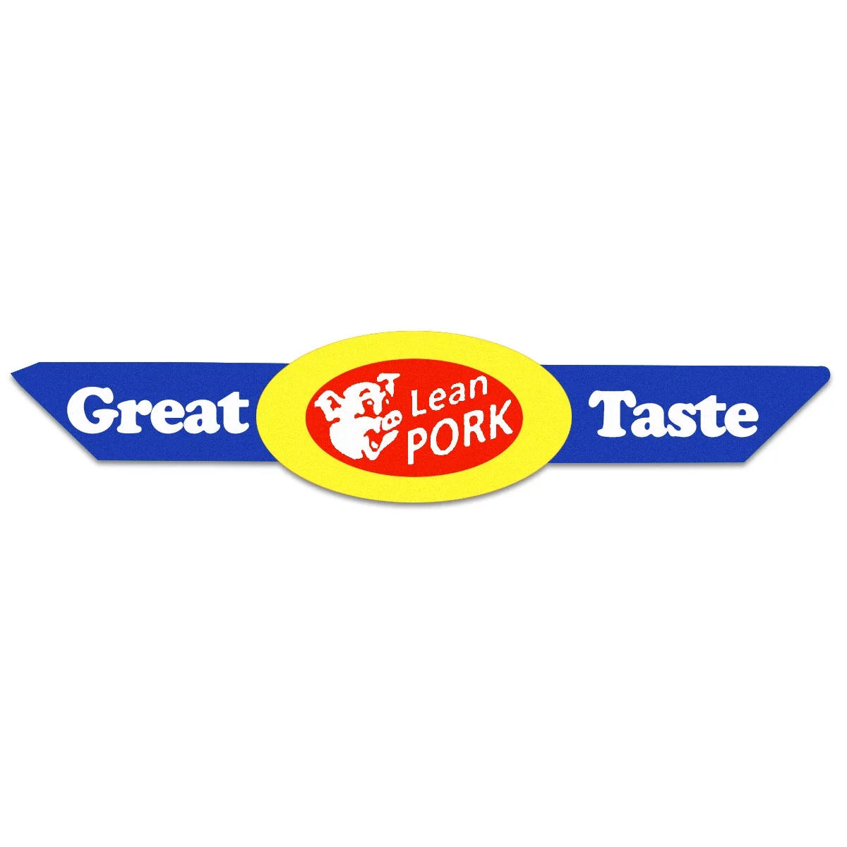 East West Label Lean Pork - Great Taste Die-Cut Greaseproof Strap Label Blue | 500/Roll
