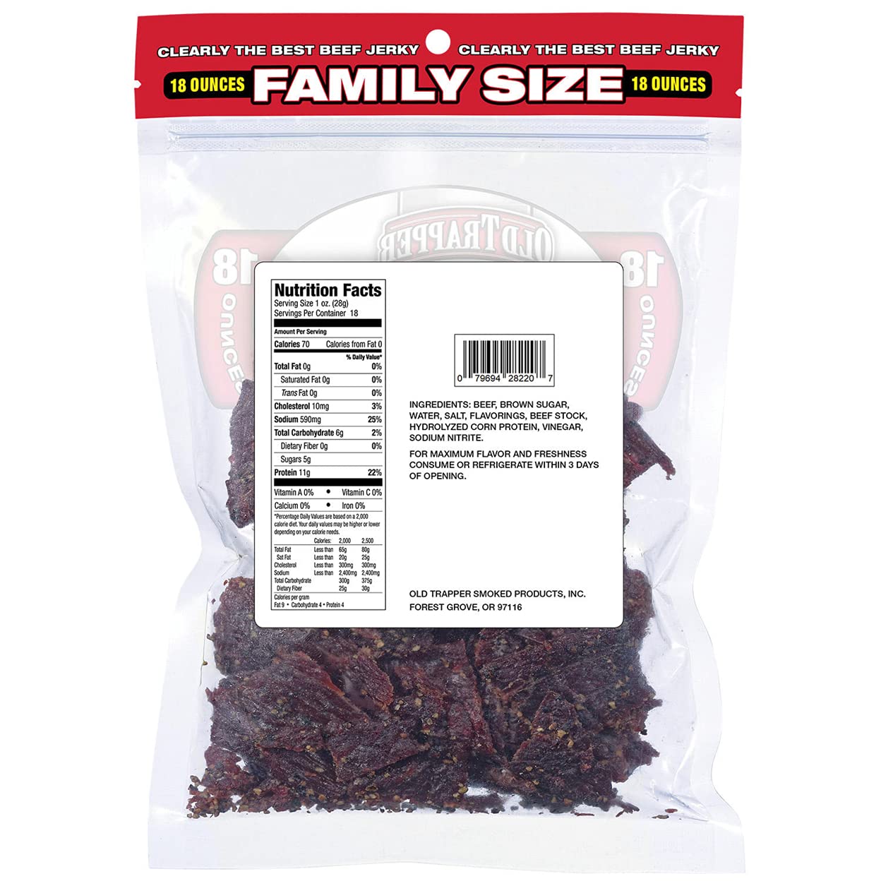 Old Trapper Peppered Beef Jerky (18 Ounce)