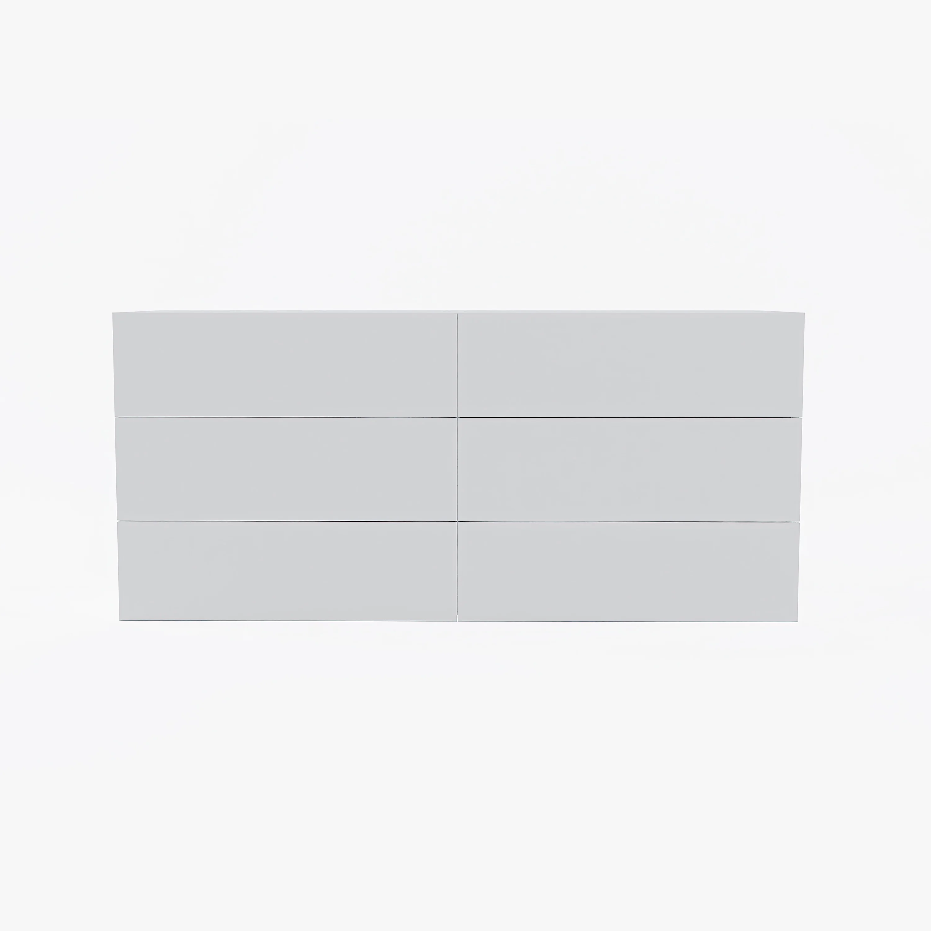 Nexera James Modern 6 Drawer Dresser, White