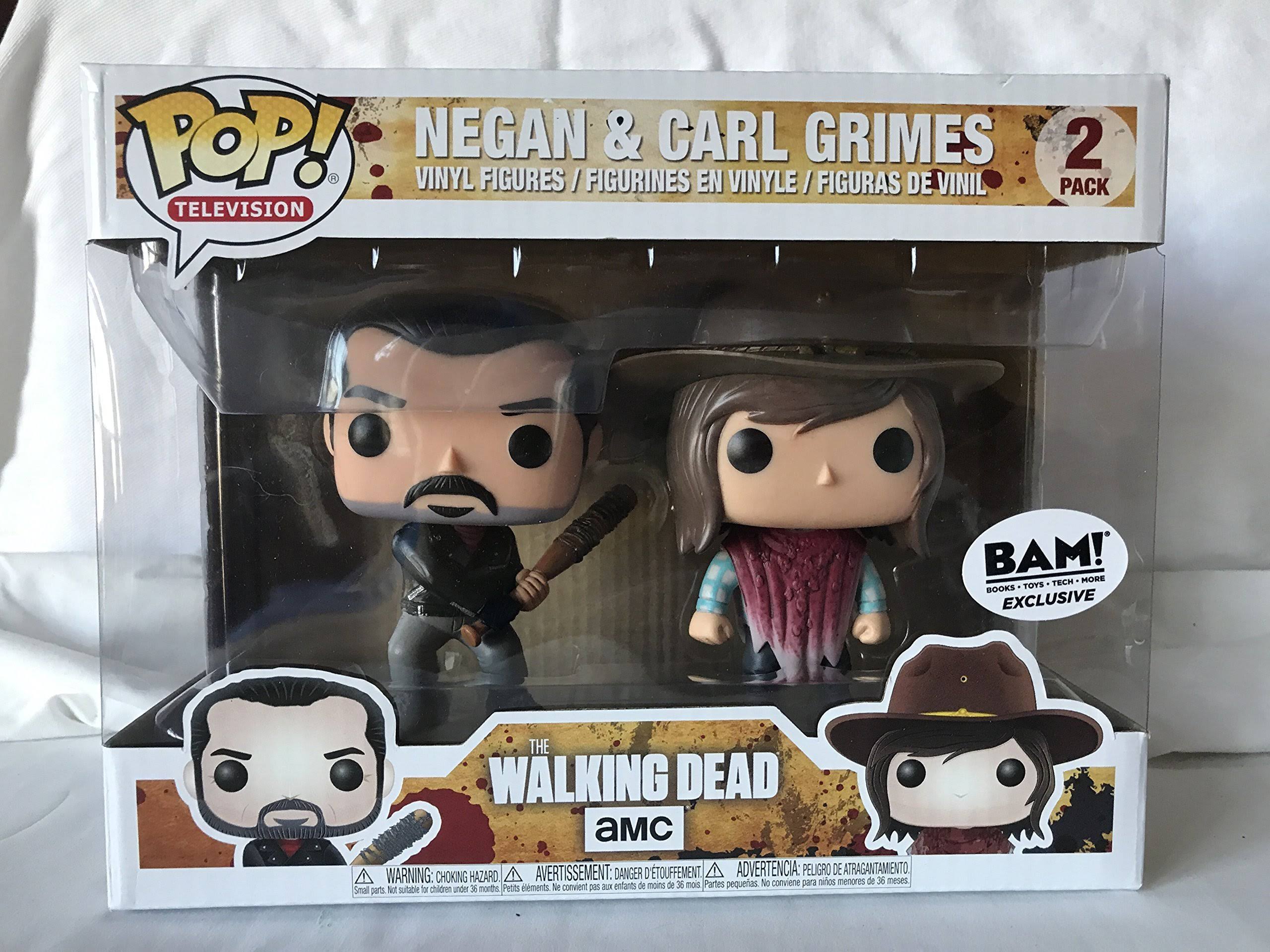 The Walking Dead Pop! Vinyl 2 Pack - Negan and Carl Grimes Funko