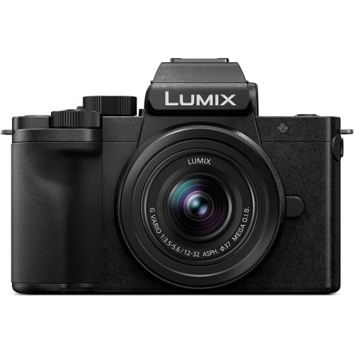 Panasonic Lumix G100 4K Mirrorless Camera with 12-32mm Lens for Photo and Video Vlogging (DC-G100KK) + Filter Kit + 64GB Card + Card Reader + Bag + Cleaning Kit
