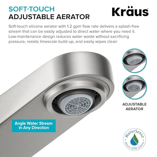 KRAUS Indy Single Handle One Hole Bathroom Sink Faucet in Chrome, KBF-1411CH