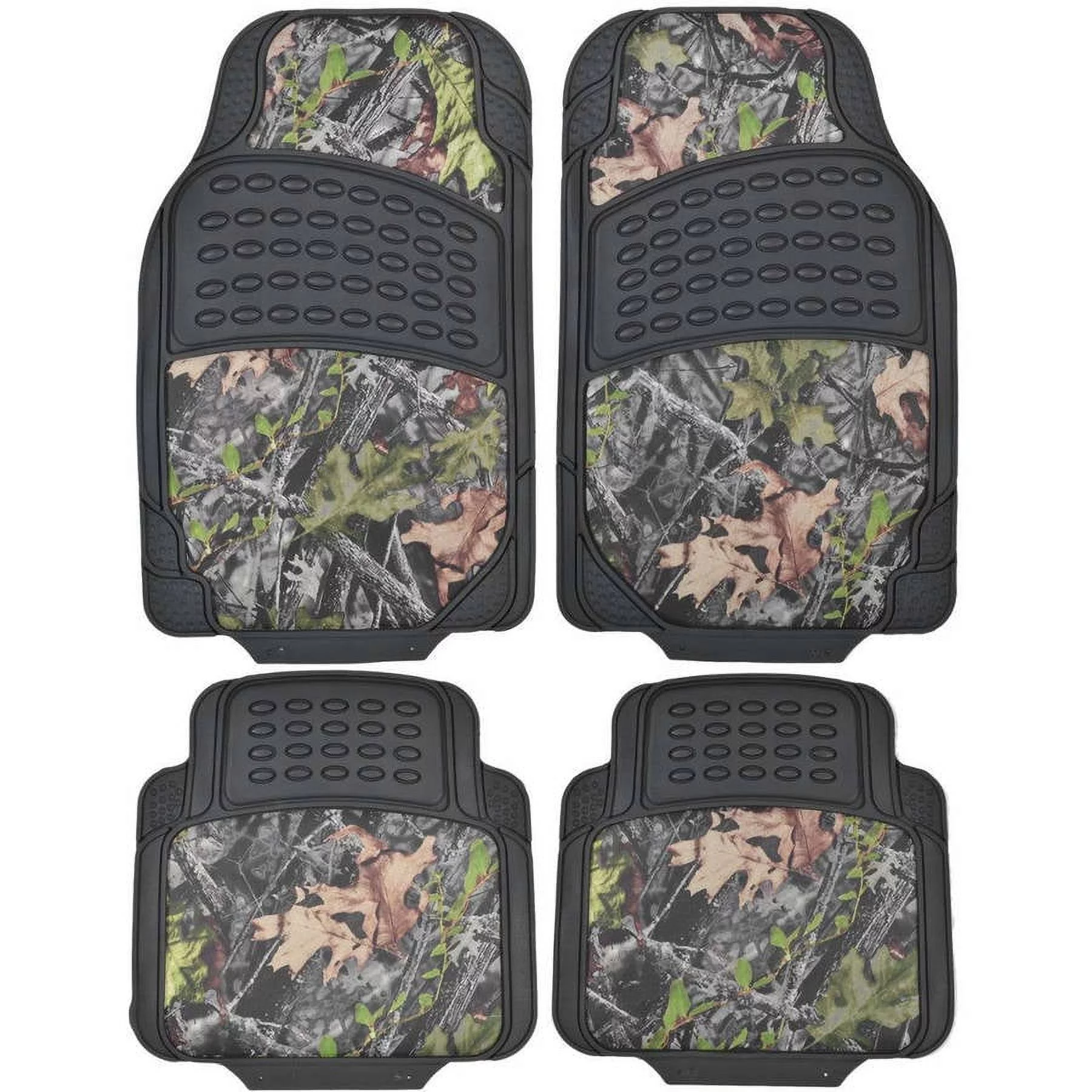 BDK Camouflage All Weather Waterproof Rubber Car Floor Mats, Fit Most Car Truck SUV, Trimmable