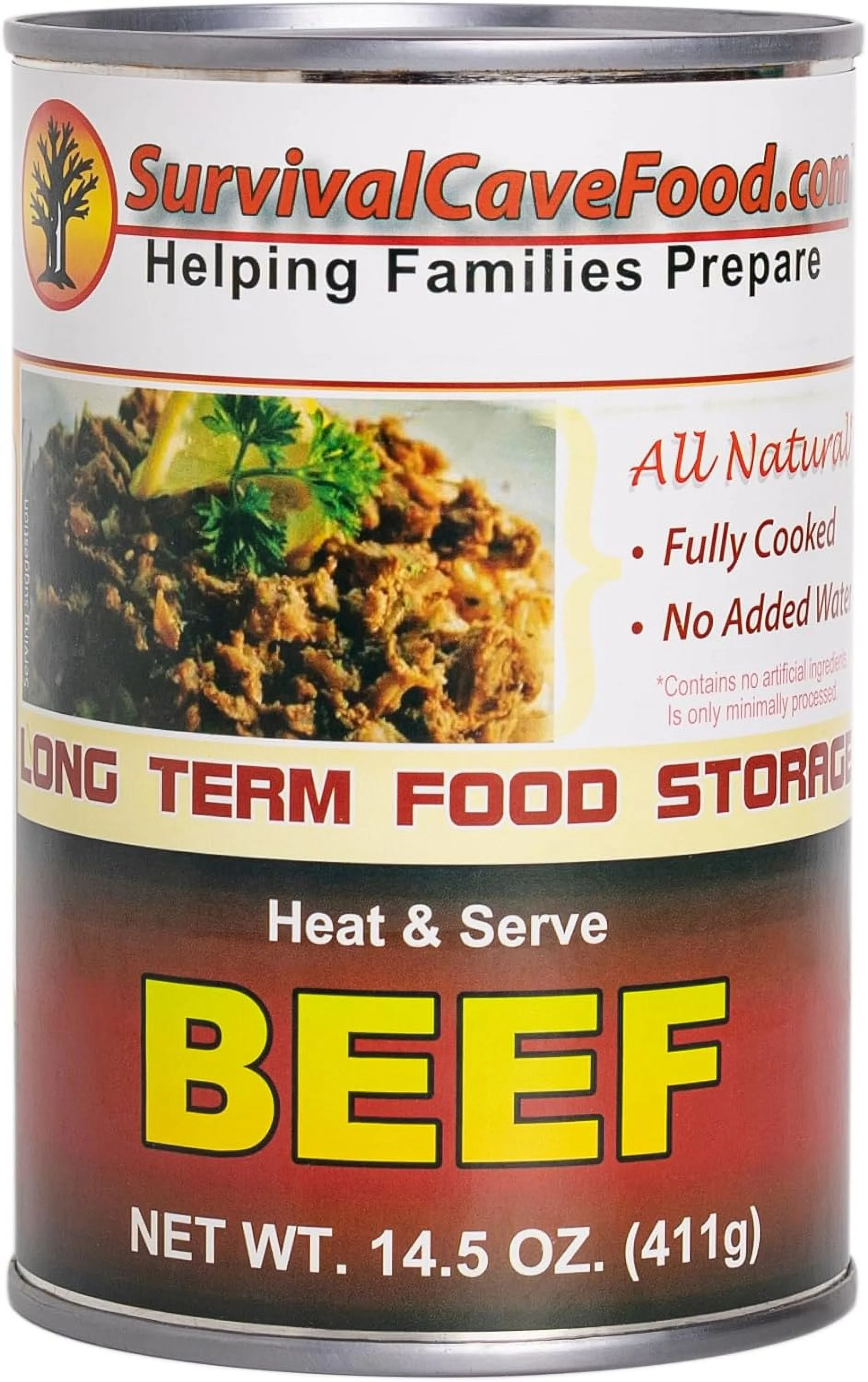 12 - 14.5oz Cans of Canned Meat (BEEF) Long Term Food Storage -Survival Cave