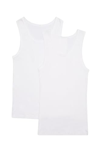 Bonds Soft Chesty Tank Undershirt in 100% Cotton Rib for Men, 2-Pack