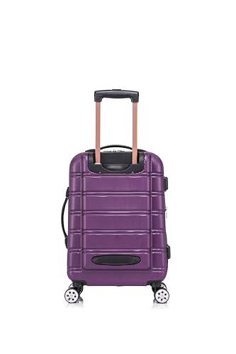 Rockland Melbourne Hardside Expandable Luggage with Spinner Wheels, 2TONENAVY, 2 Piece (20/28)