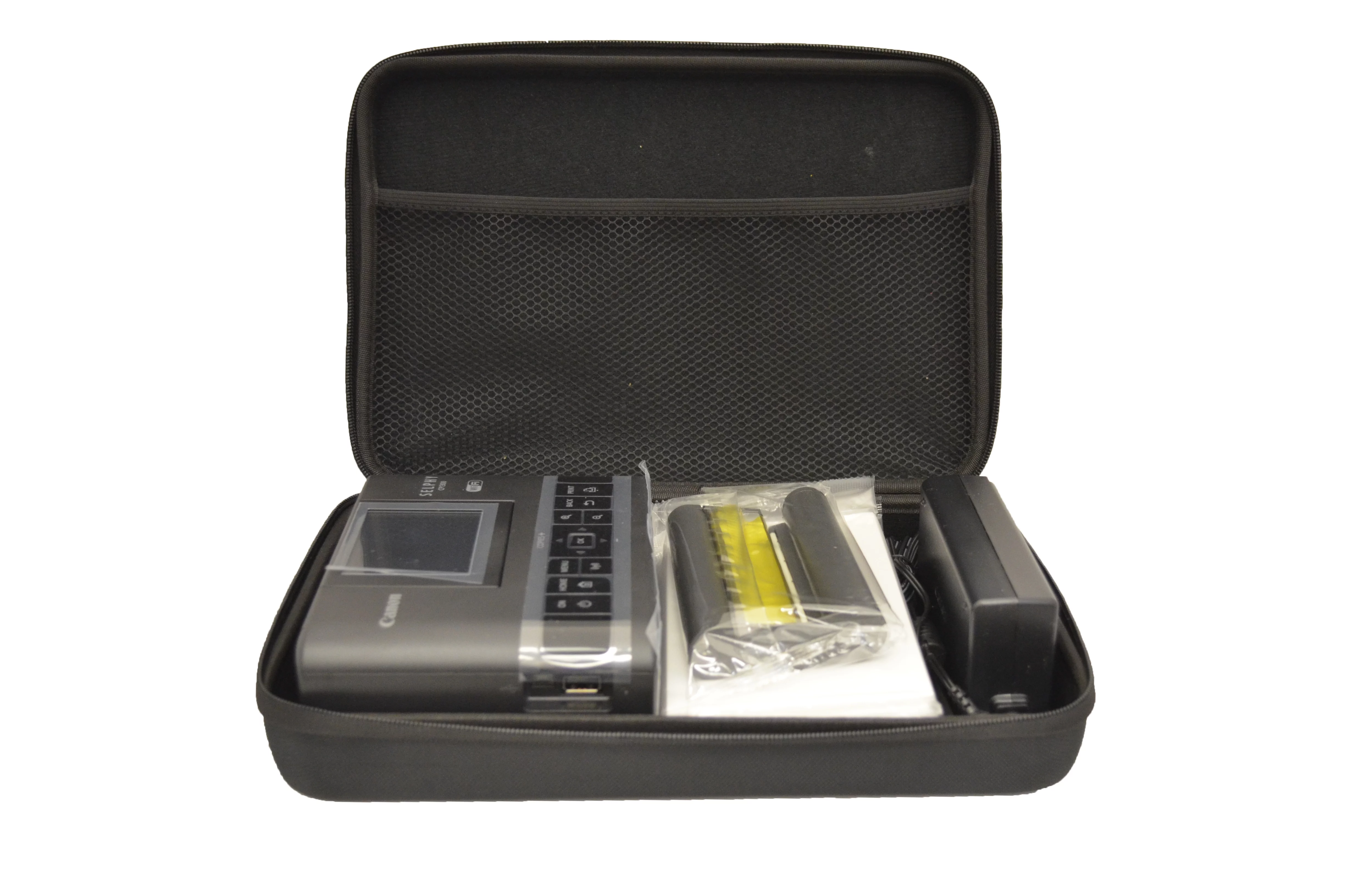 Canon SELPHY CP1300 Wireless Compact Photo Printer With Air Print and Mopria Device Printing Black With Canon KP108 Paper And Black Hard Case To Fit All Together