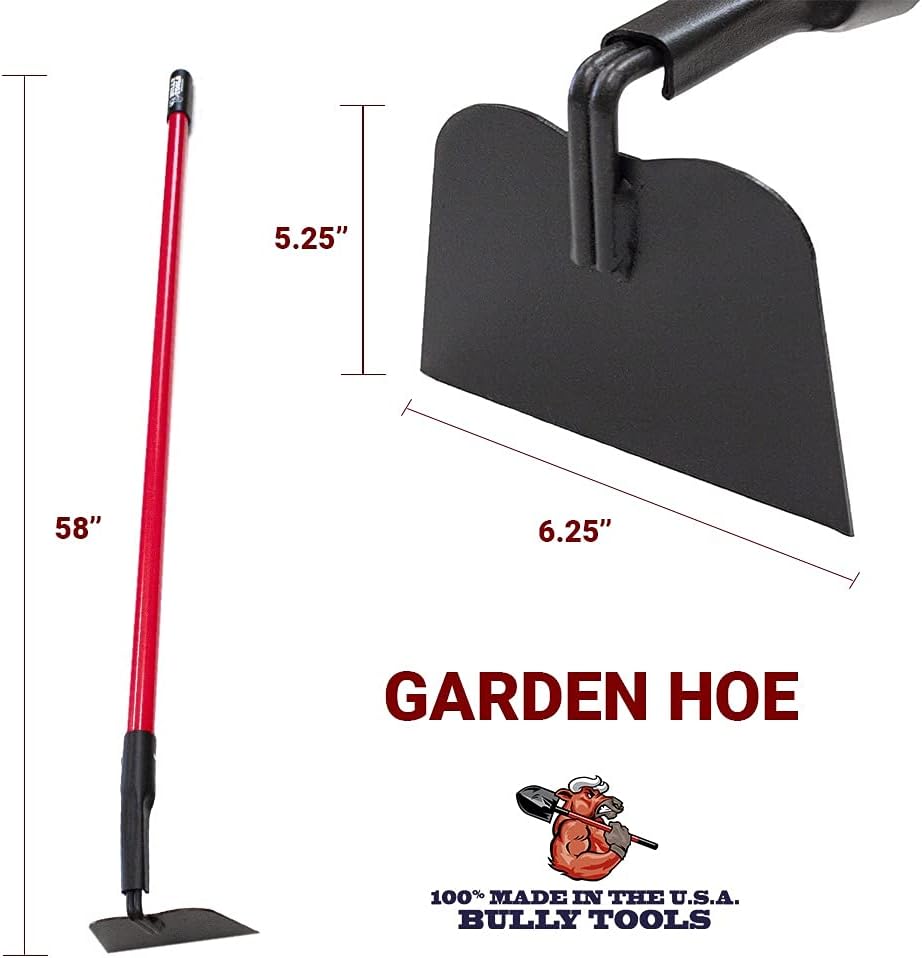 Bully Tools 92353 12-Gauge Garden Hoe with Fiberglass Handle