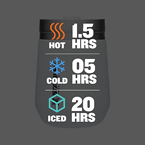 Stanley GO Everyday Wine Tumbler 10 oz | Press Fit Drink Through Lid | Beverage, Coffee, and Cocktail Cup | Insulated Stainless Steel Wine Glass | BPA-Free | Ash