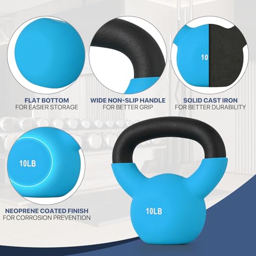 MADOG Neoprene Coated Kettlebells, Strength Training Hand Weights