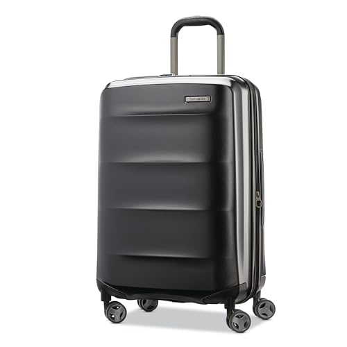 Samsonite Carry-On Pro Front Pocket Hardside Expandable 21-Inch Octiv Luggage: Durable & Impact Resistant, 360° Aero Trac Spinner Wheels, Adjustable Telescopic Handle, TSA Approved Lock - Silver