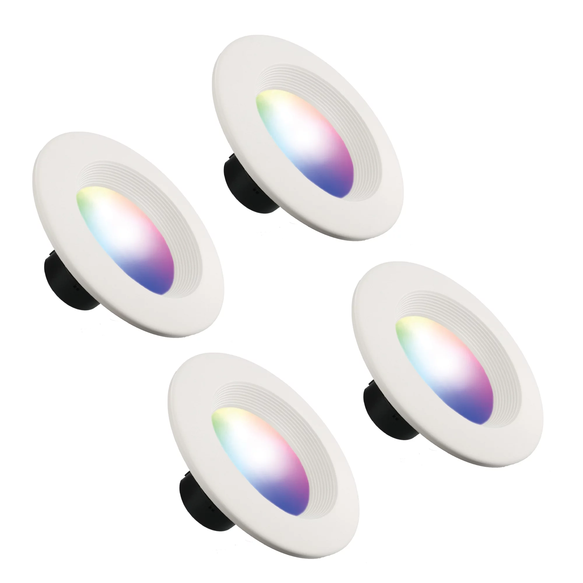 4-Pack Smart Wi-Fi Multi Color and Multi White 5”/6” LED Recessed Downlight BR30, Indoor Kitchen Area