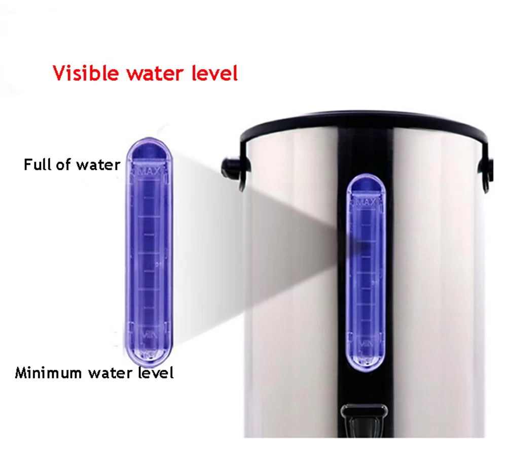 TECHTONGDA Hot Water Dispenser Office Home Stainless Steel Heater Kettle Silver 12.9L