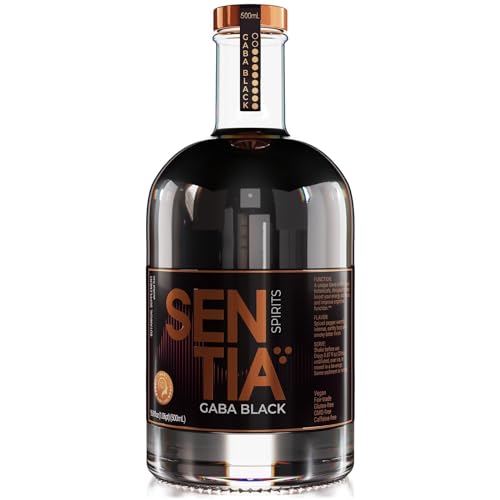 Sentia Gaba Black, Botanical Non Alcoholic Spirits, Vegan, Gluten Free and GM Free, Zero Proof Alcohol Alternative, 16.9 fl oz (500ml) - Perfect for Mocktails