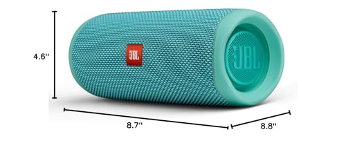 JBL Flip 5 (Black) + Bundle with divvi! Protective Hardshell Case