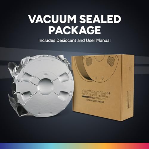 OVERTURE PETG 3D Printer Filament 1.75mm, Neatly Wound Durable PETG 2kg Spool (4.4lbs), Strong Toughness Filament, Dimensional Accuracy +/- 0.02mm, Fit Most FDM Printers (Black (2-Pack))