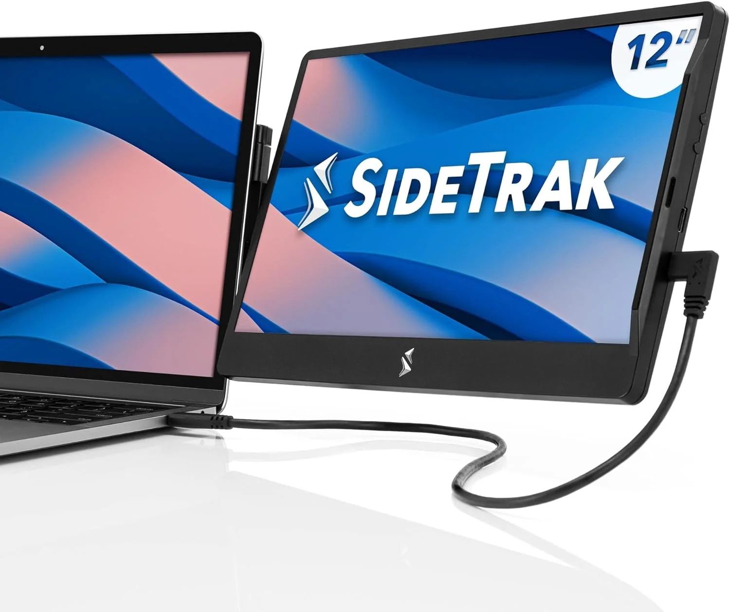 New SideTrak Swivel Attachable Portable Monitor for Laptop 12.5” FHD IPS Rotating Dual Laptop Screen | Mac, PC, Chrome OS Compatible | All Laptop Sizes | Powered by DisplayPort USB-C or Mini HDMI