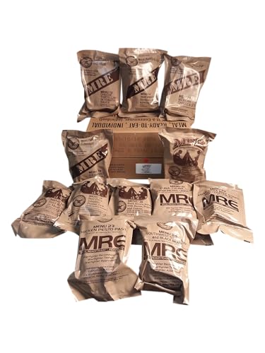 Meals Ready to Eat A and B bundle cases 2025, 2026 inspection. Genuine Military US surplus emergency food bulk supply full box with heater