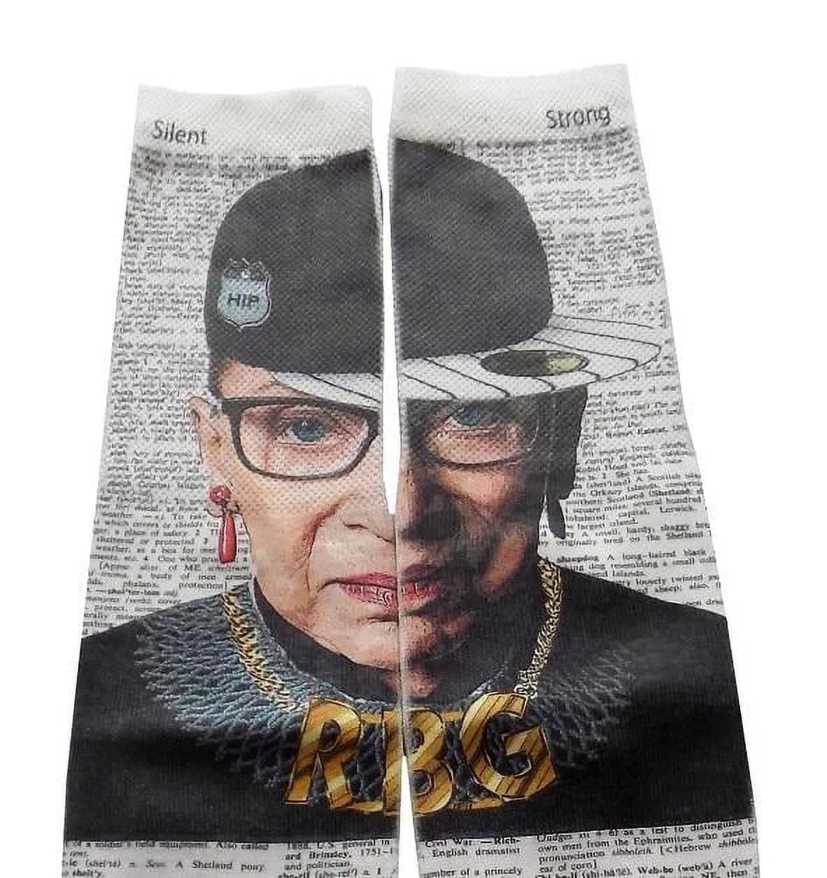 Art N Wordz Apparel RBG Ruth Bader Ginsburg Dictionary Pop Art Unisex Socks