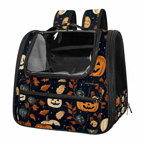 Seamless Pattern of Halloween Pet Carrier Airline Approved Pet Carrier Bag Dog Carrier for Small Medium Cats Dogs Puppies Kitten