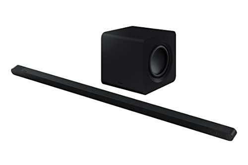 SAMSUNG HW-S50B/ZA 3.0ch All-in-One Soundbar w/Dolby 5.1, DTS Virtual:X, Q Symphony, Built in Center Speaker, Adaptive Sound Lite, Bluetooth Multi Connection, 2022 Black