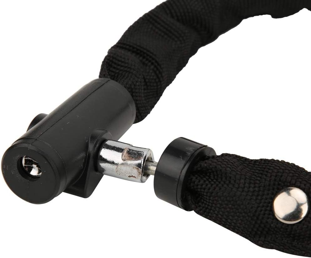Bike Chain Lock with Key, 1.2m Bike Locks Bicycle Heavy Duty Anti-Theft Chain Lock Portable Lengthen Cycling Safety Locking Chain for Motorcycle Electric Scooter