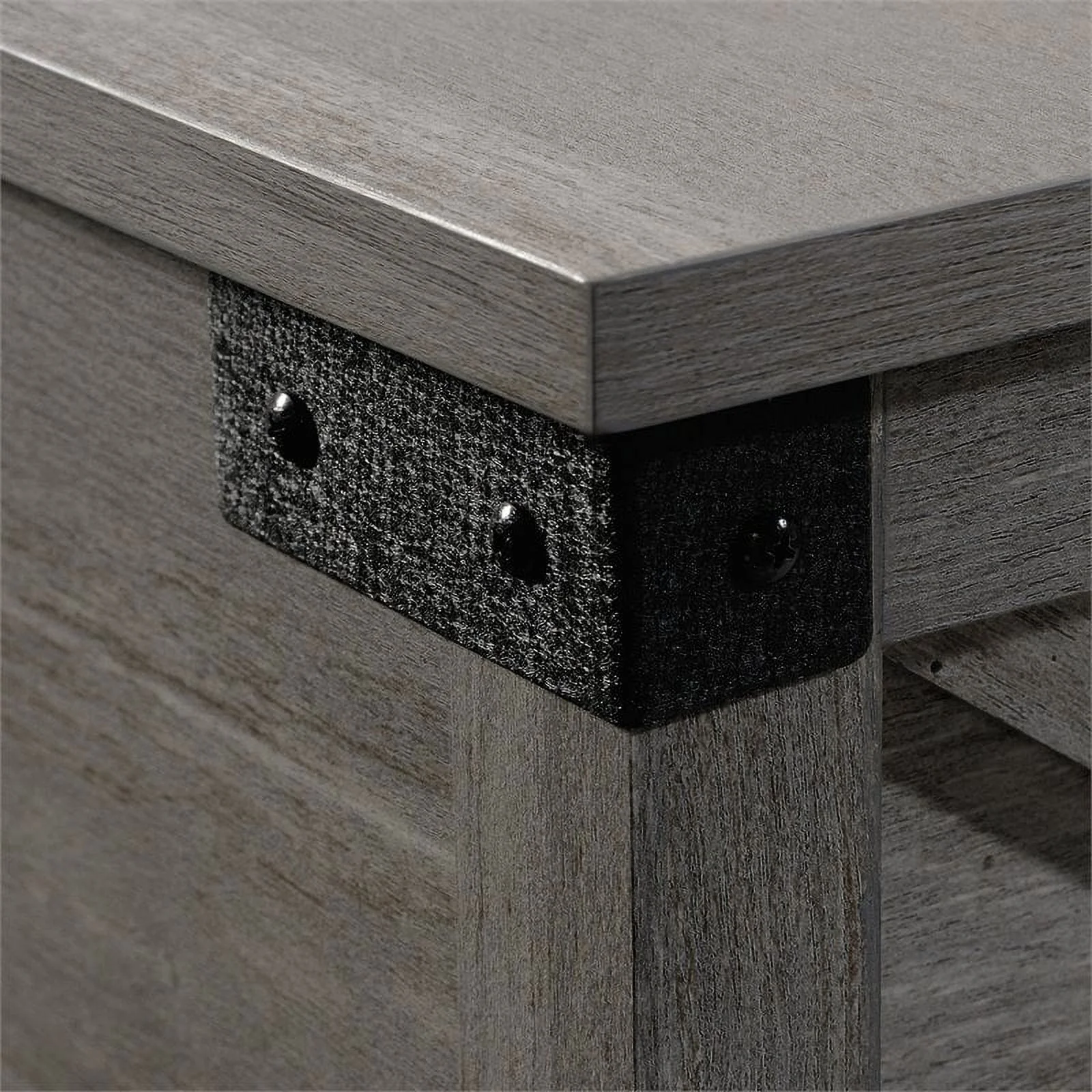 Home Square 3 Piece Set with 3-Shelf Bookcase L-Shape Computer Desk Coffee Table