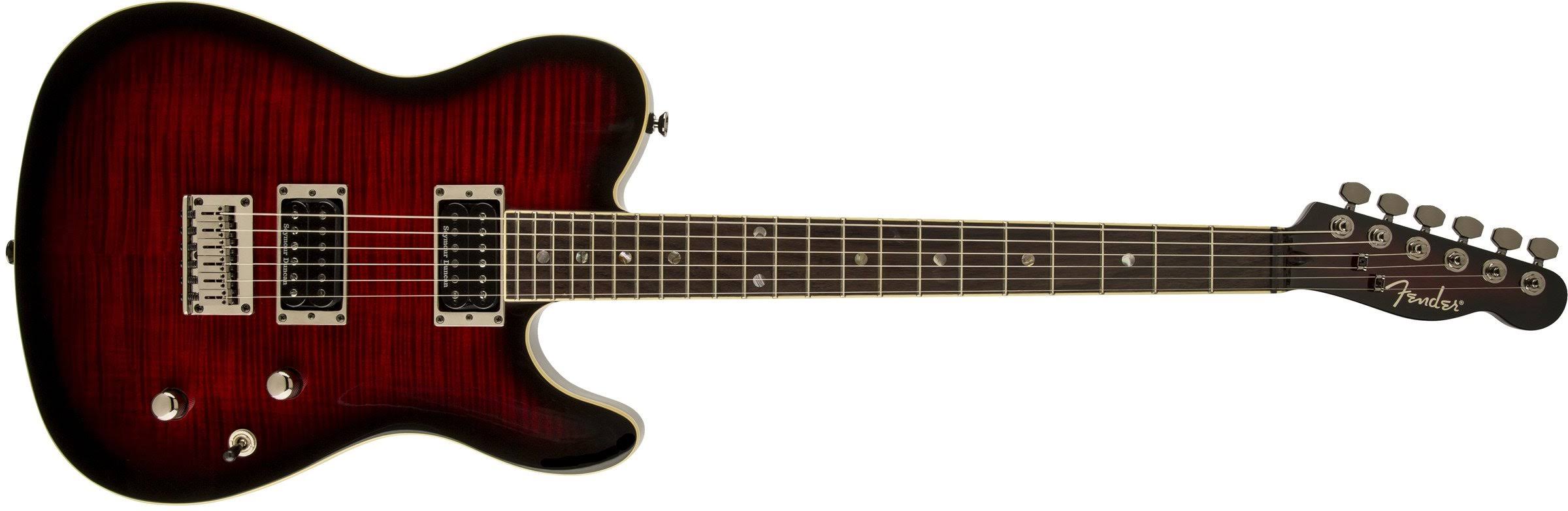 Fender Special Edition Custom Telecaster FMT HH Guitar, Black Cherry