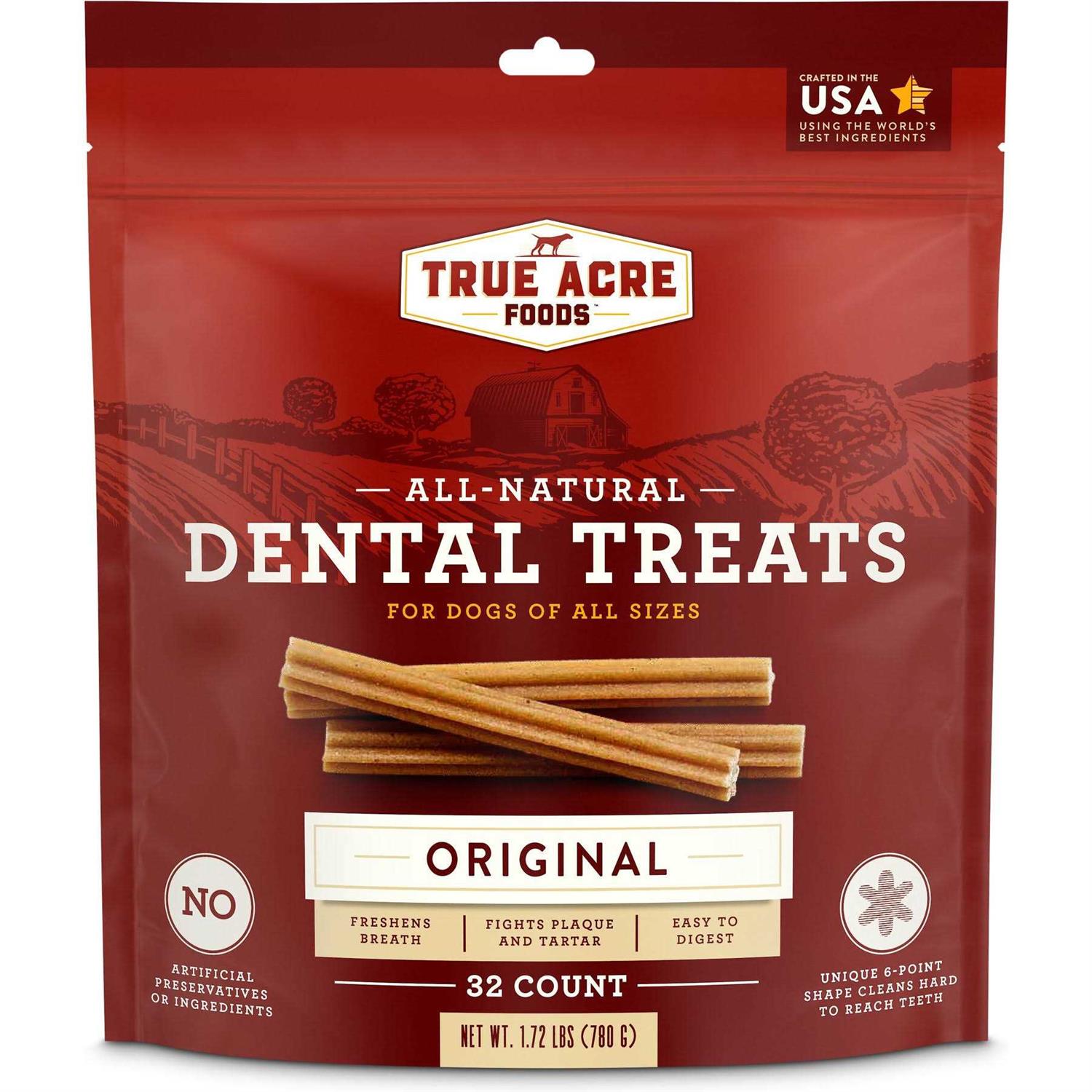 True Acre Foods All-Natural Dental Chew Sticks - Pet Supplies online store