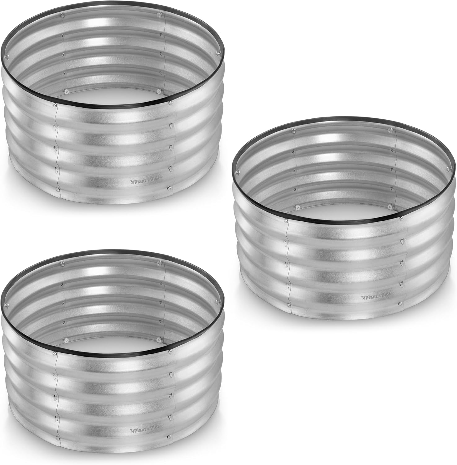 Round Galvanized Raised Garden Bed // 2×2×1 ft Galvanized Raised Garden Beds Outdoor for Gardening, Vegetables, Flowers // Patent Pending Round Planter // Tool-Free Assembly Metal Fire Ring