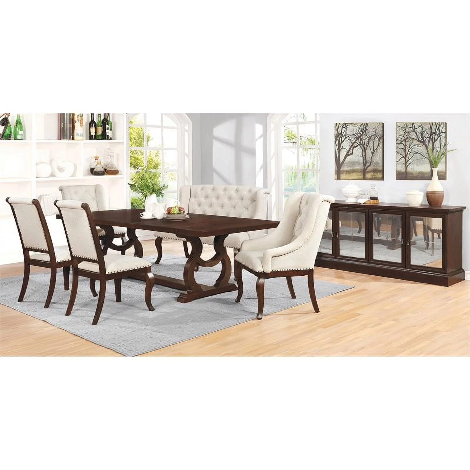Brockway Rectangular Trestle Dining Set