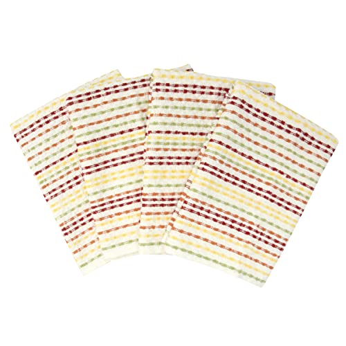 Ritz Pebble Bar Mop, Holiday Red-Green, 4 Towel Set