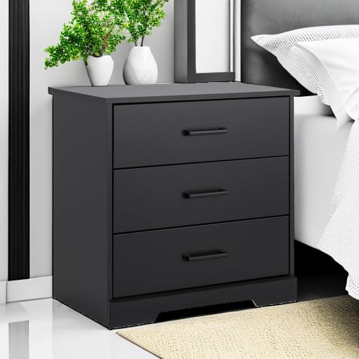 Prepac Sonoma Traditional Tall Nightstand Side Table with 3 Drawers, Functional Tall 3-Drawer Bedside Table 16