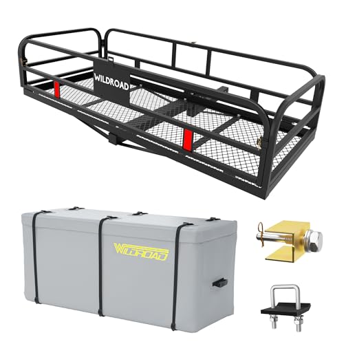 Wildroad Hitch Cargo Carrier 500 LBS Capacity Vehicle Trailer Baskets 60