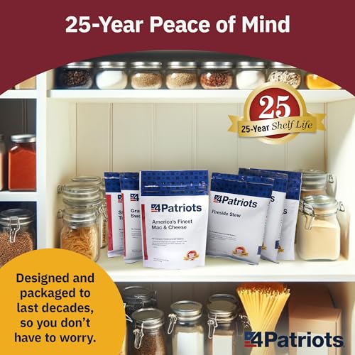 4Patriots 2-Week Survival Food Kit: Emergency Food Supply Designed to Last 25 Years, 84 Servings