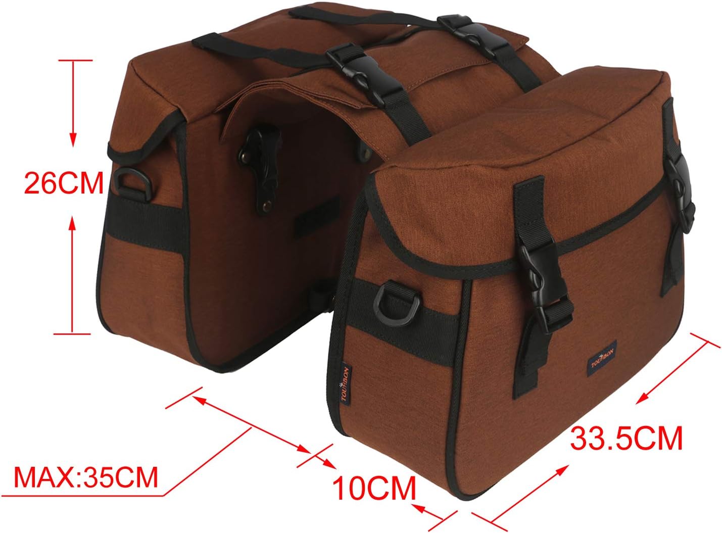 TOURBON Bicycle Bag Bike Seat Pannier Cycling Carry Bag