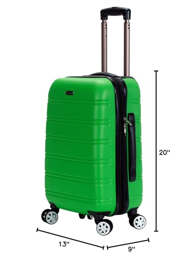 Rockland Melbourne Hardside Expandable Luggage with Spinner Wheels, 2TONENAVY, 2 Piece (20/28)