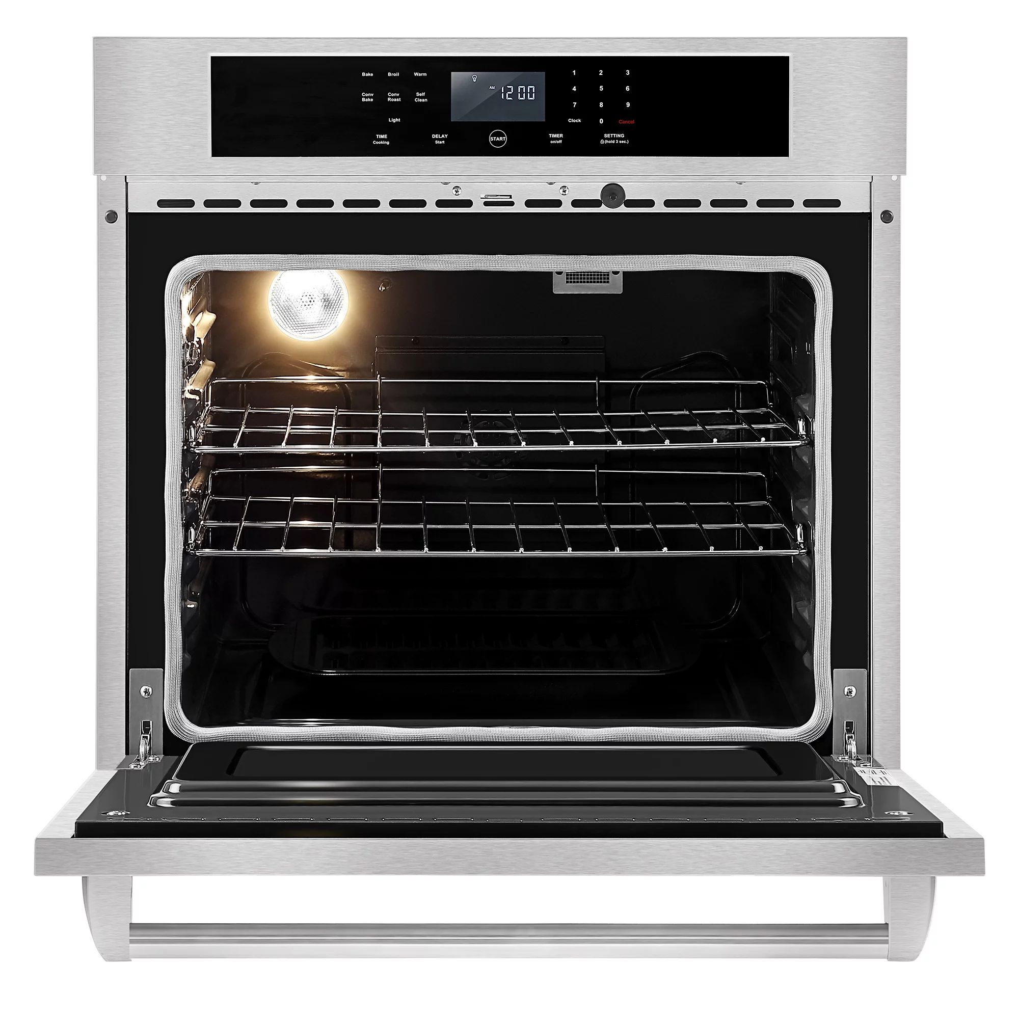 Empava 30-inch Electric Single Wall Oven Self-cleaning Convection Fan Touch Control in Stainless Steel-EMPV-30WO03