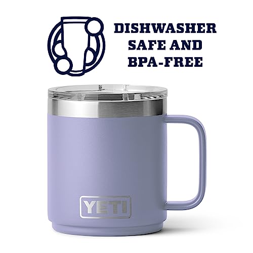 YETI Rambler 10 oz Stackable Mug, Vacuum Insulated, Stainless Steel with MagSlider Lid, Stainless