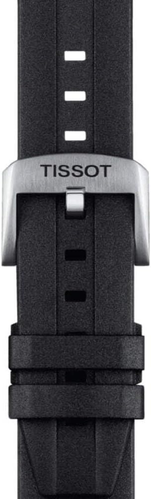 Tissot Mens Seastar 2000 Professional Powermatic 80 316L Stainless Steel case Automatic Watch, Black, Rubber, 22 (T1206071744101)