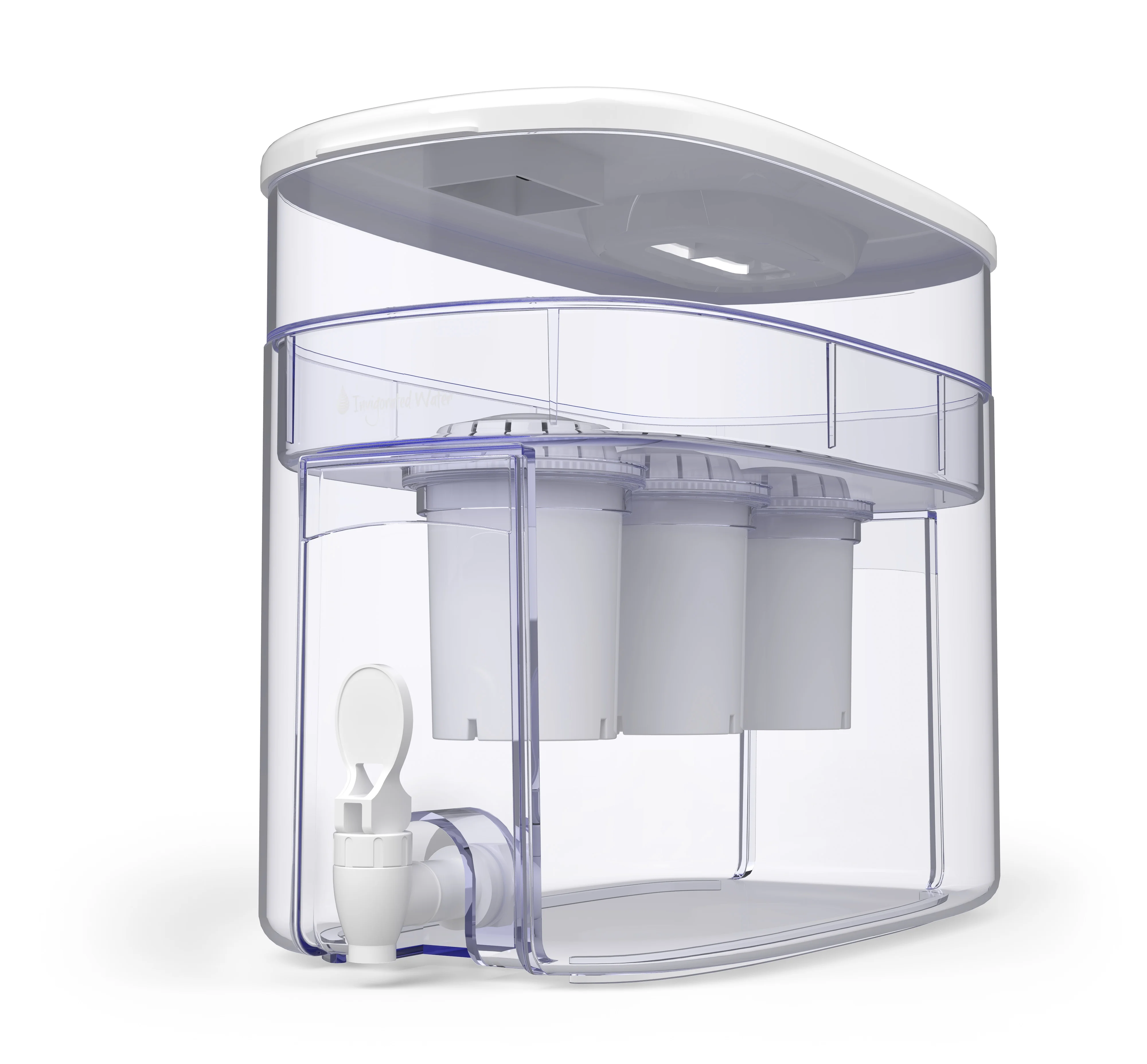 Invigorated Water pH RECHARGE 3F Countertop Water Dispenser with Filter and Spigot, 2.6 Gallon Capacity