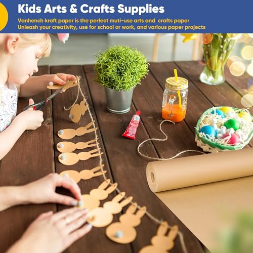 Vanhench Black Wrapping Paper, 17.5