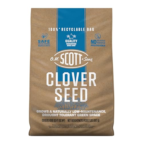 O.M. Scott and Sons Tall Fescue Blend Grass Seed, Fertilizer and Soil Improver, Naturally Crowds Out Weeds, Covers Up to 2,000 sq. ft., 8 lbs.