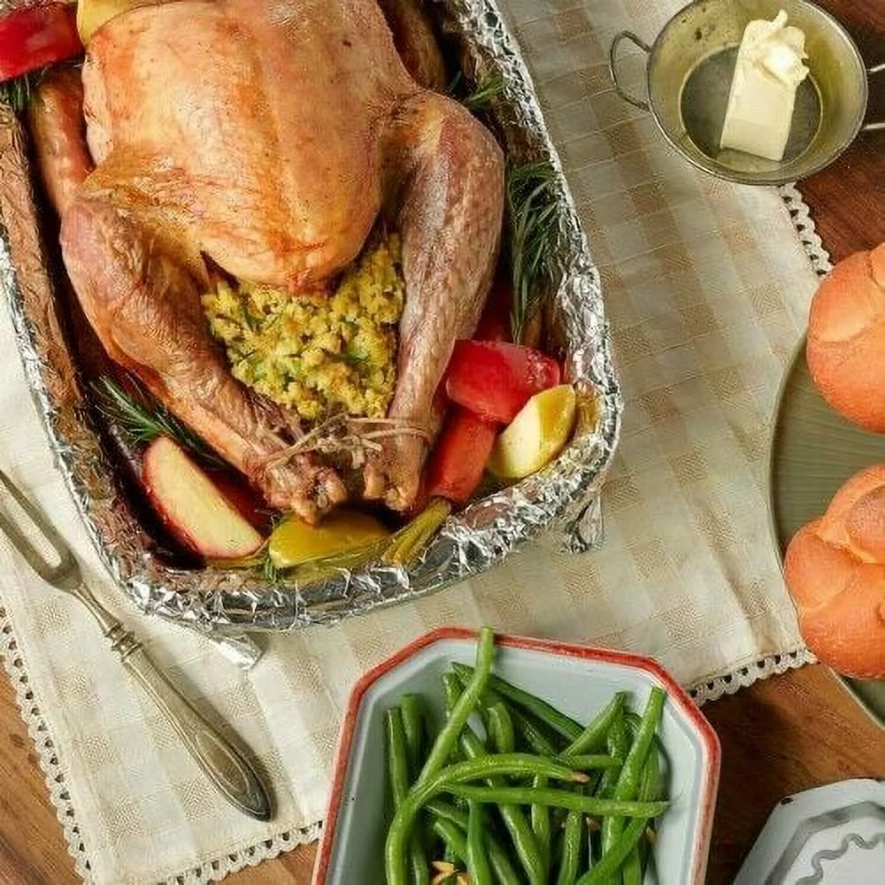 40 Disposable Roasting Pan Non Stick Aluminum Roaster Pan Heavy-Duty, Oval Shape