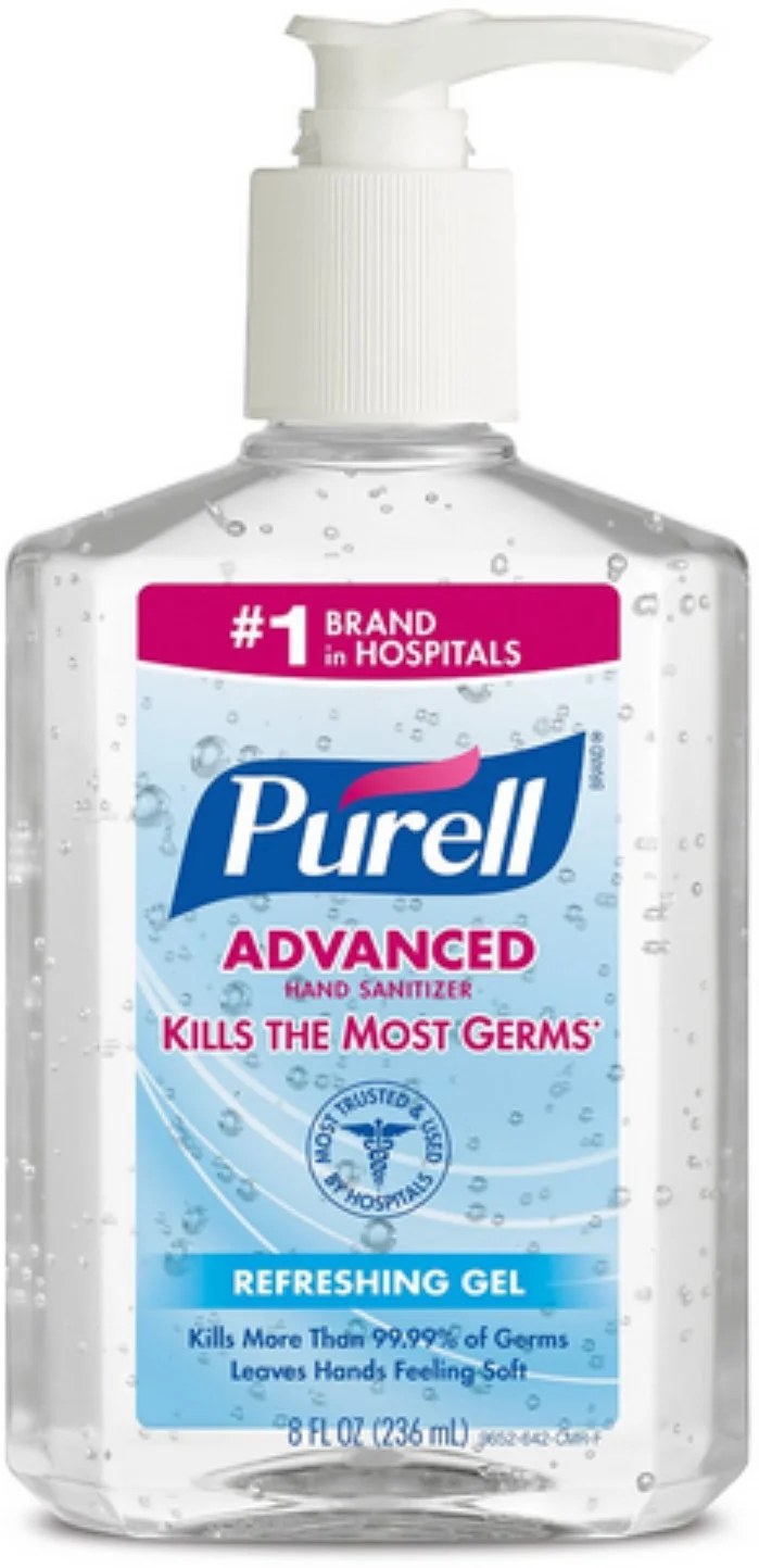 Purell Advanced Instant Hand Sanitizer Gel 8 oz (Pack of 4)