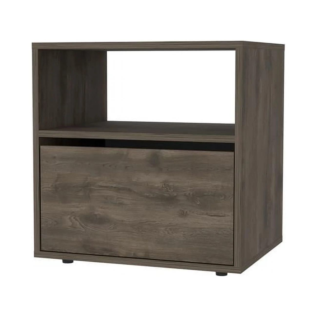 HomeRoots 488505 20 in. Manufactured Wood Nightstand, Dark Brown